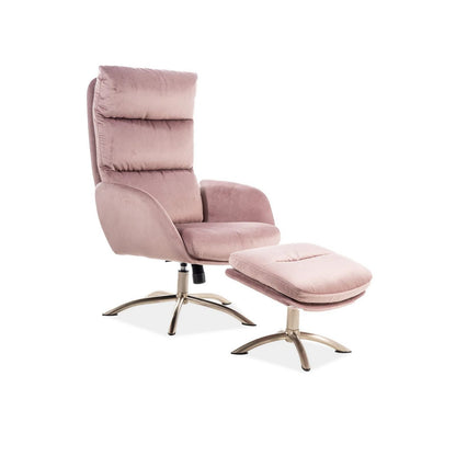 Antique Pink Velvet Armchair