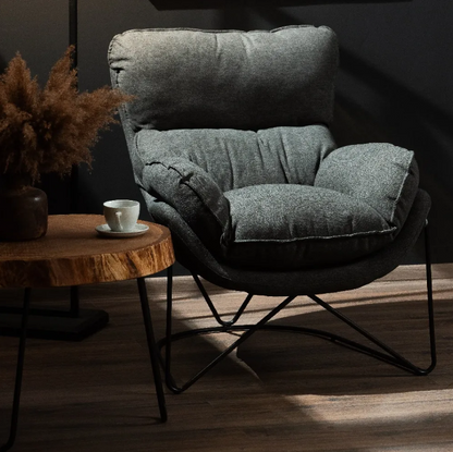 Confort Grey Fabric Armchair