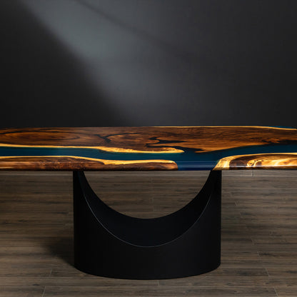 Gerard Epoxy Resin Walnut Table