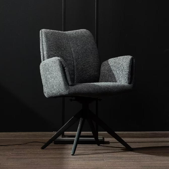 Grey Swivel Living Chair