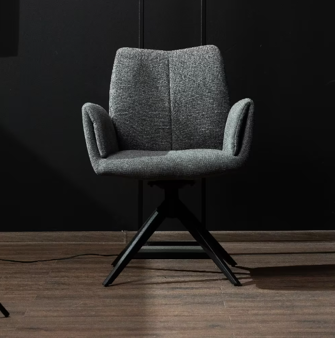 Grey Swivel Living Chair