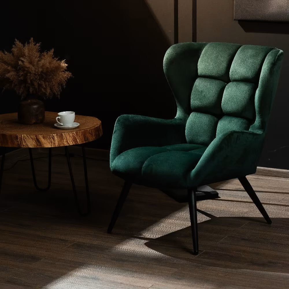 Kiato Velvet Armchair Deep Green