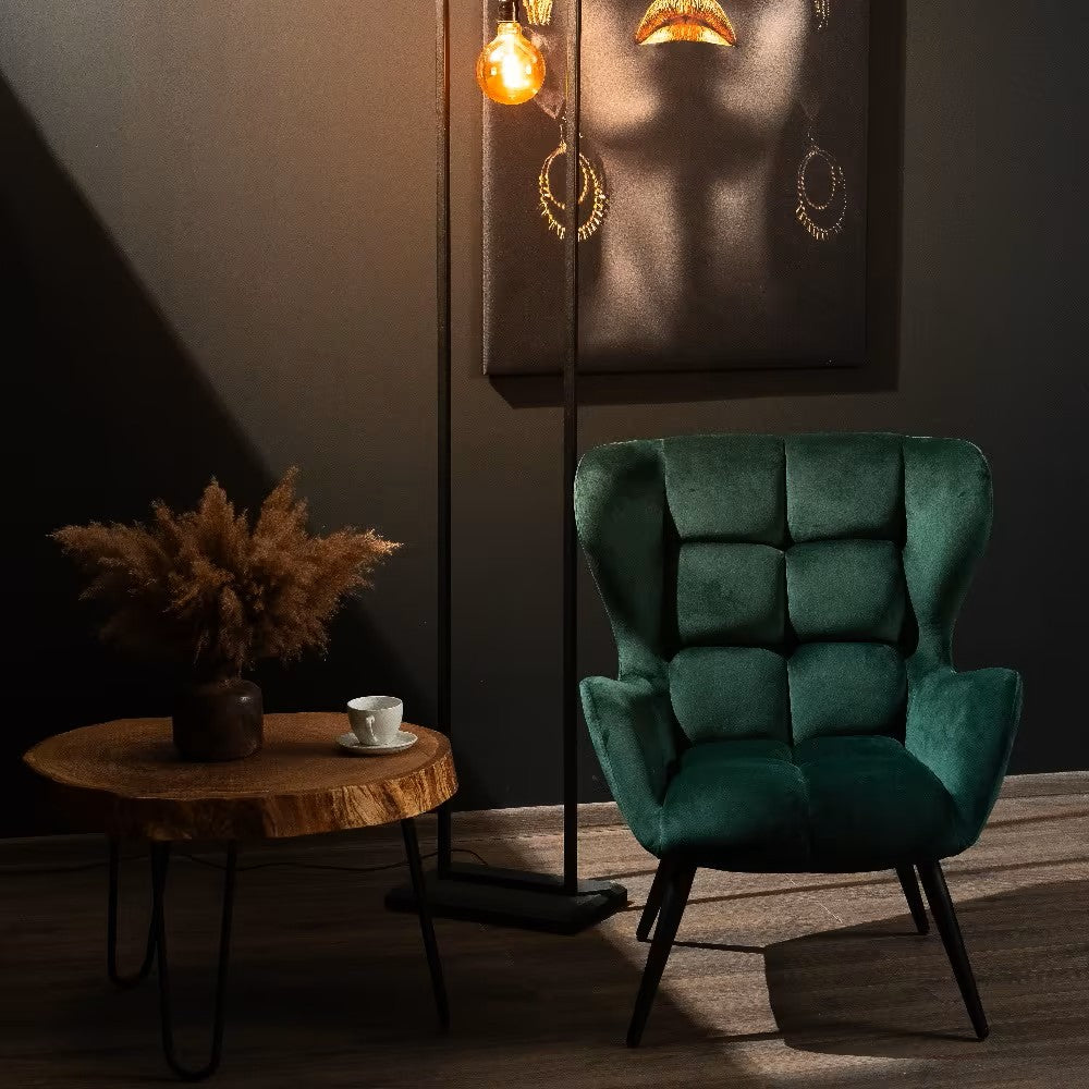 Kiato Velvet Armchair Deep Green