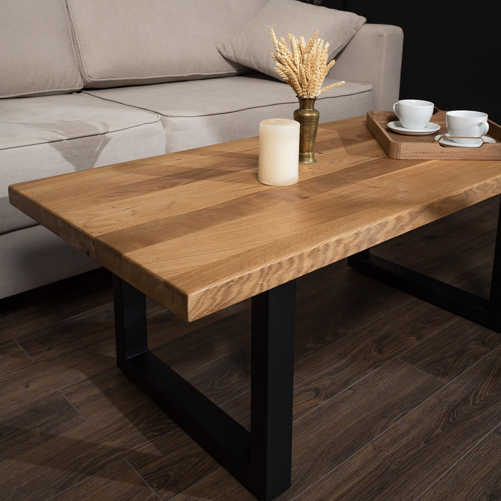 Square Solid Oak Coffee Table