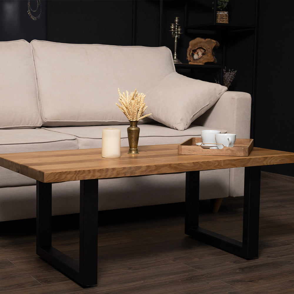 Square Solid Oak Coffee Table