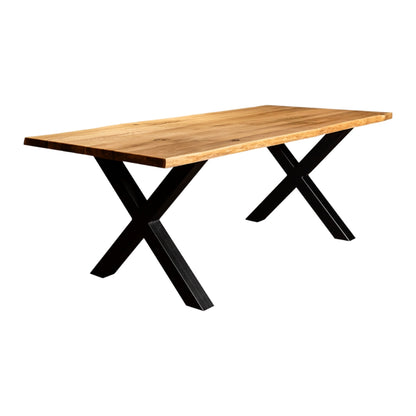 X Solid Oak Dining Table 6 Seats