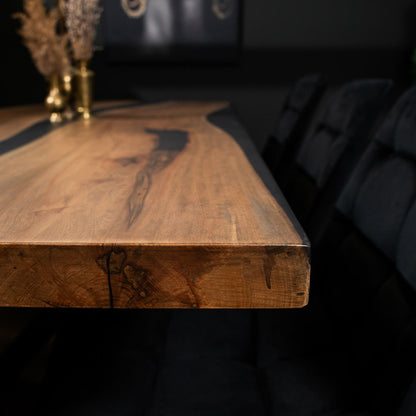 Mate Solid Walnut and Epoxy Resin Dining Table